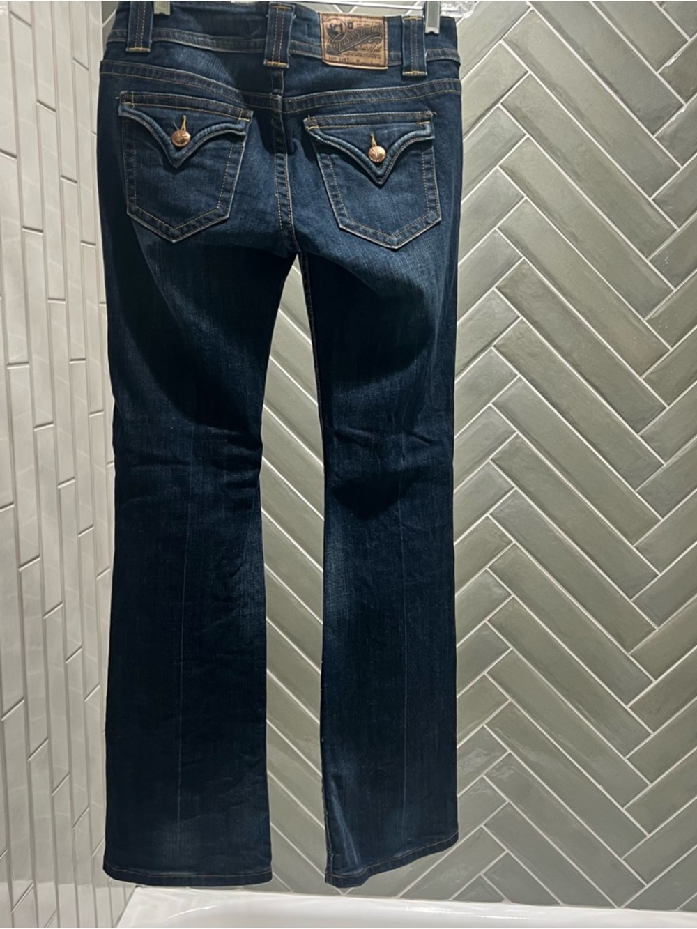 Vigoss Low Rise- Boot Cut Dark Blue Women's Bootcut Jeans